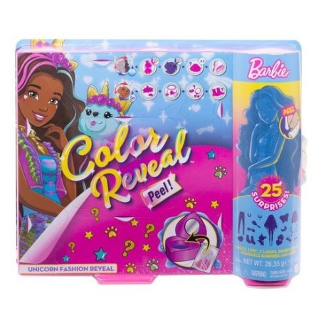 Barbie Sirène Color Reveal JMW61 – 6 Surprises, Cheveux Changement De Couleur, Accessoires Et Breloques