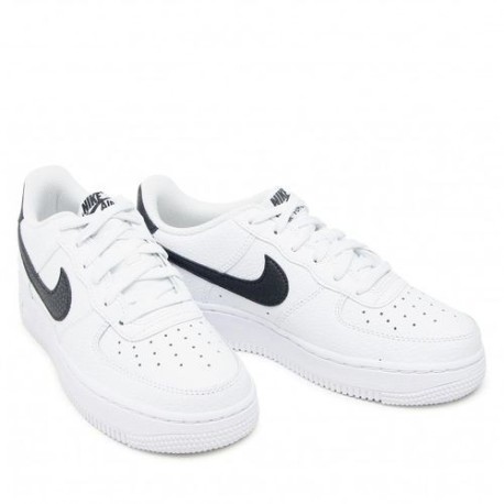 Nike Baskets Homme AIR FORCE 1 (GS) - CT3839-100 - Blanc/Noir