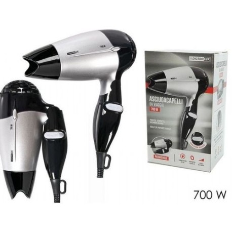 Luxinox Mini Séchoir Sèche-Cheveux 700W Silver/Noir